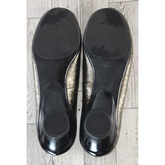 Alfani Womens Shoes Faux Snake Grey/Black Metallic Dressy Flat Size 7M - Picture 8 of 8